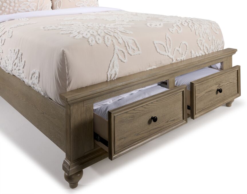 Emma 3-Piece Full Storage Bed - Oak