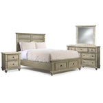 Emma 6-Piece King Storage Bedroom Package - Oak