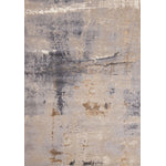 Smoky Terrain 6'7" x 9'6" Distressed Design Area Rug - Taupe, White, Brown