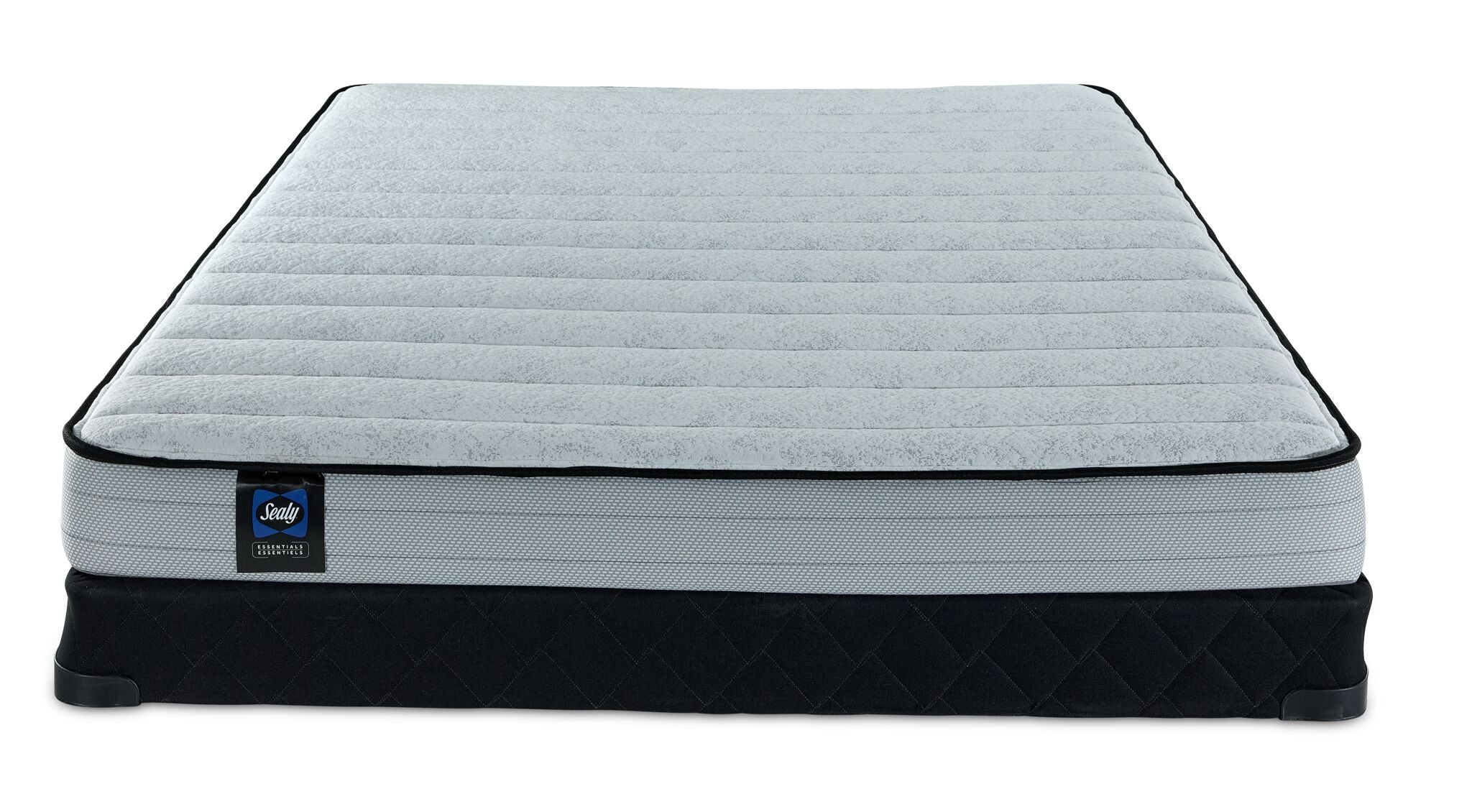 Sealy® Essentials Evan II Medium Queen Mattress and Low-Profile Boxspring
