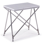Farah 22" End Table - White and Chrome
