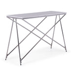 Farah 47" Sofa Table - White and Chrome