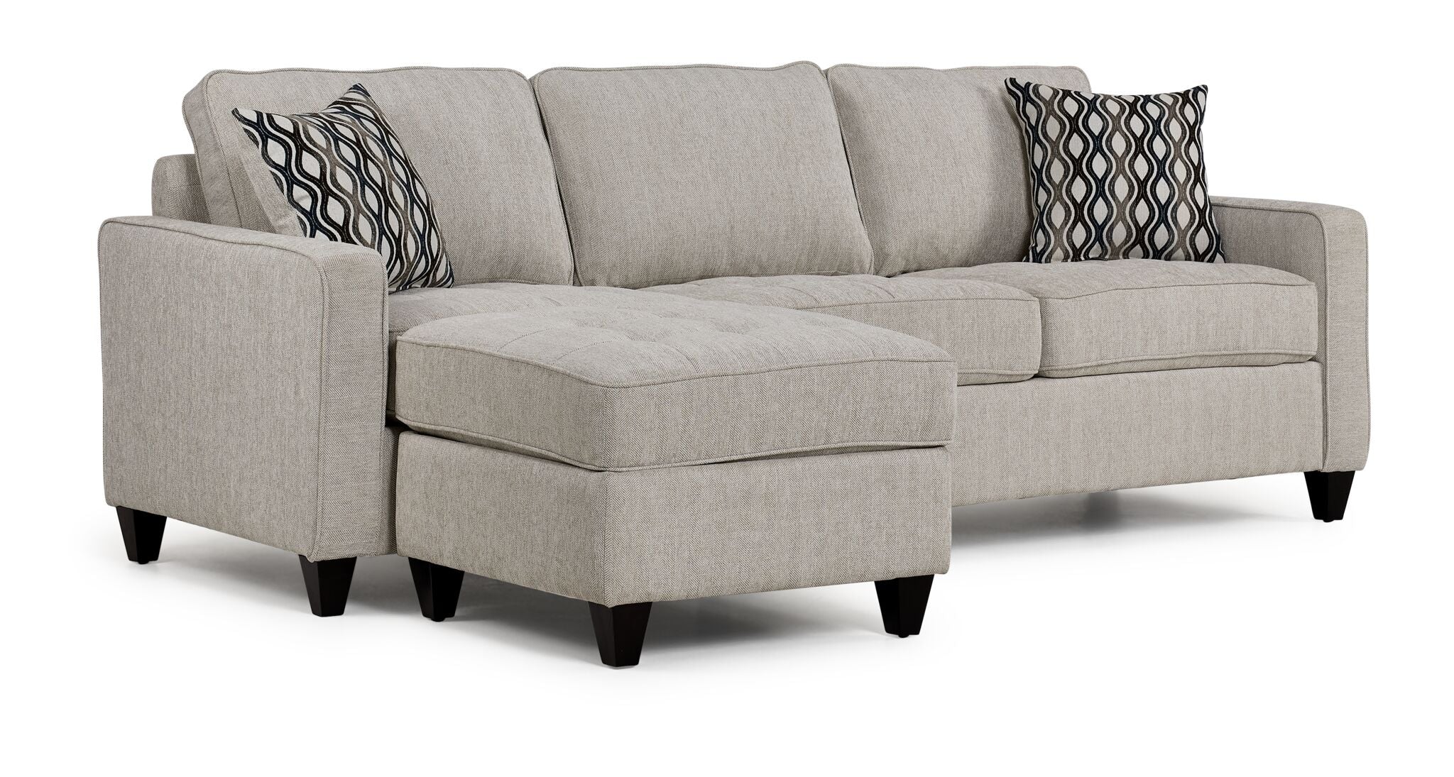 Flipp-it Sofa with Reversible Chaise/Ottoman - Platinum