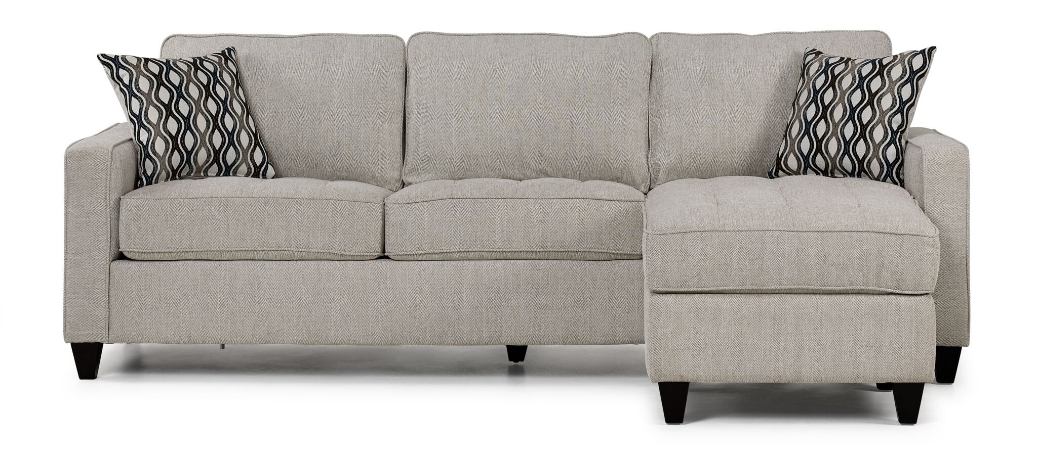Flipp-it Sofa with Reversible Chaise/Ottoman - Platinum