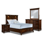 Florence 6 - Piece Queen Storage Bedroom Set - Brown