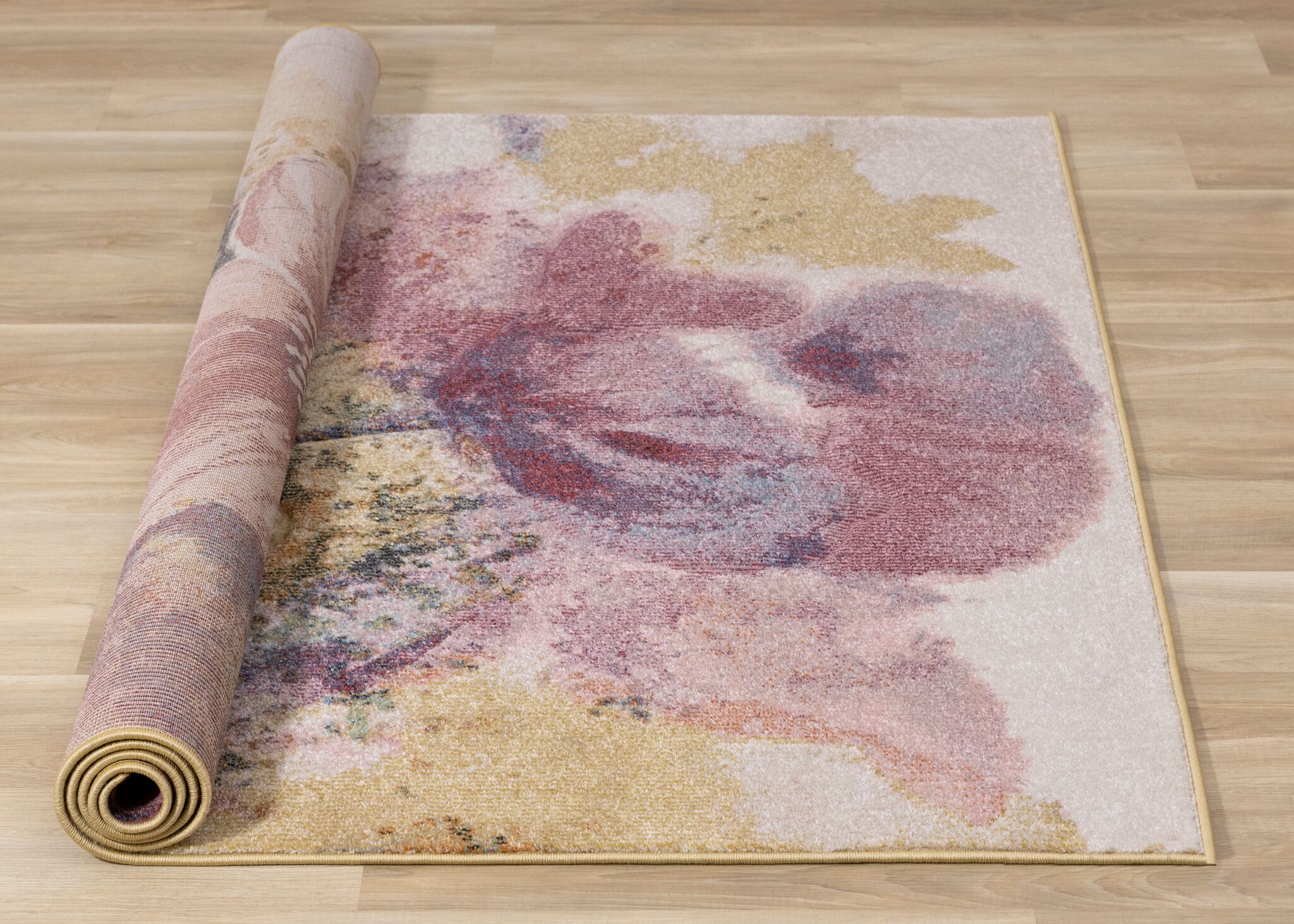 Petal Dreams 5'3" x 7'7" Poppy Design Area Rug - Pink, Blue, White,