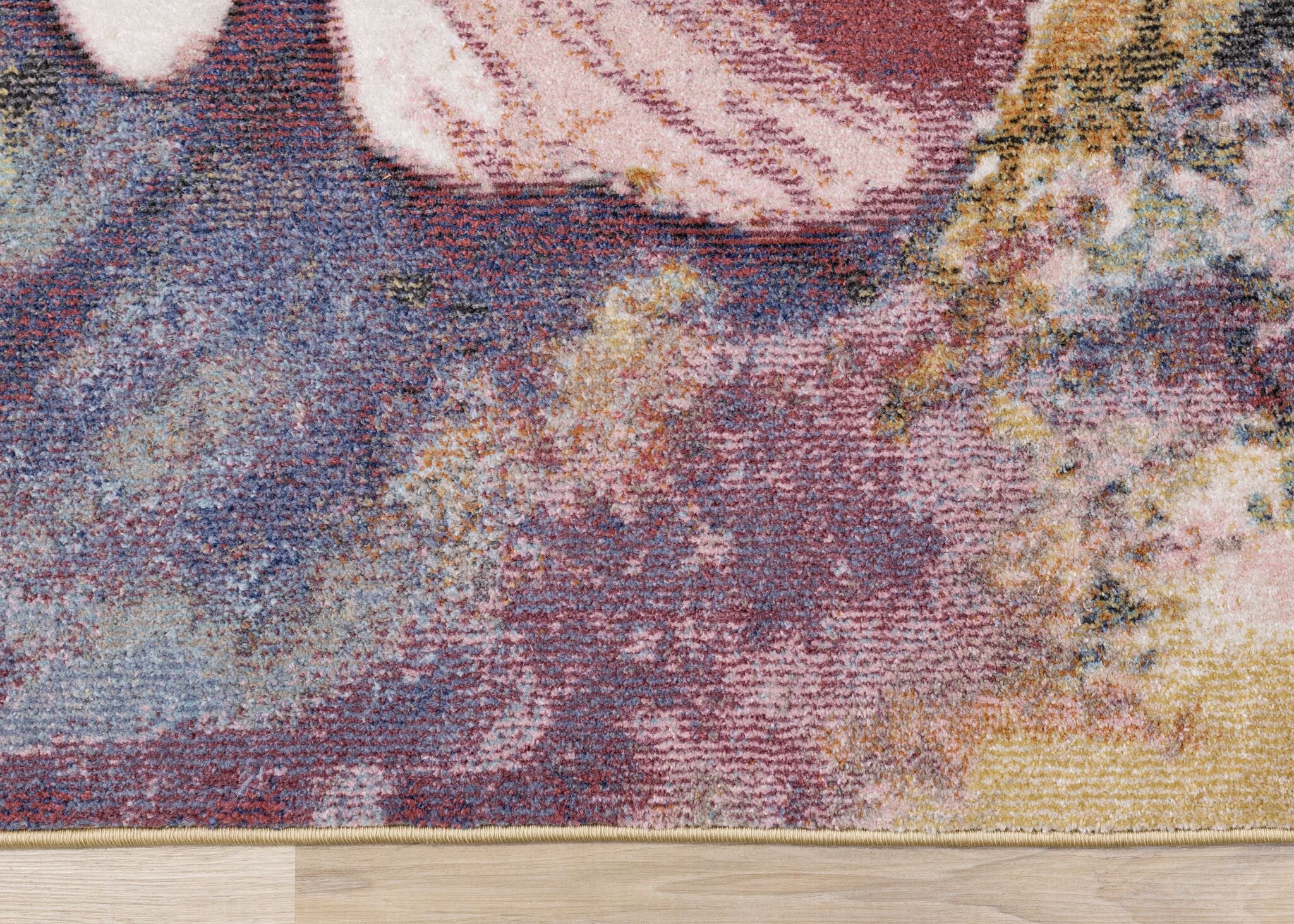 Petal Dreams 5'3" x 7'7" Poppy Design Area Rug - Pink, Blue, White,