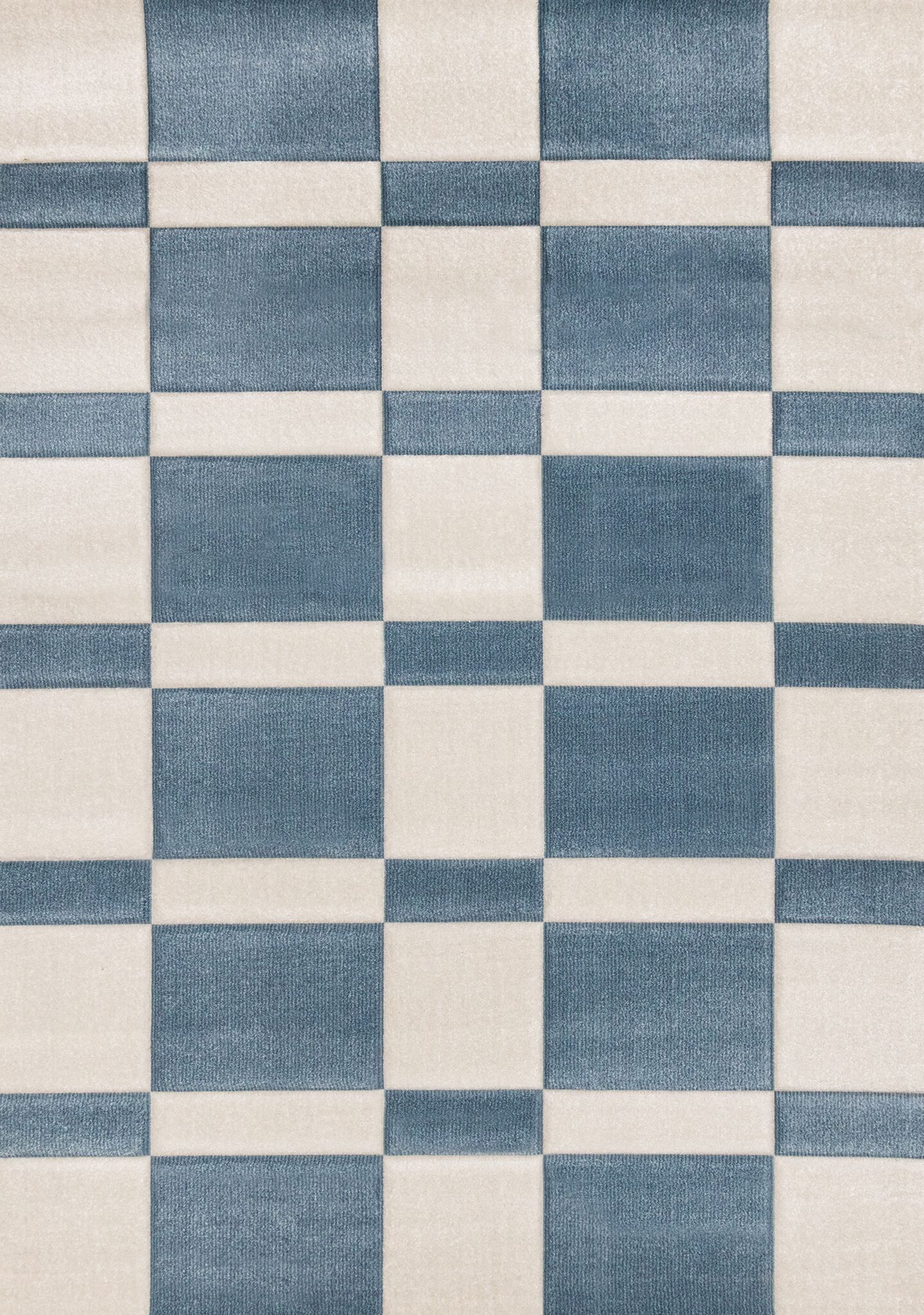 Ocean Blocks 7'10" x 10'6" Banded Rectangle Area Rug - Blue, White