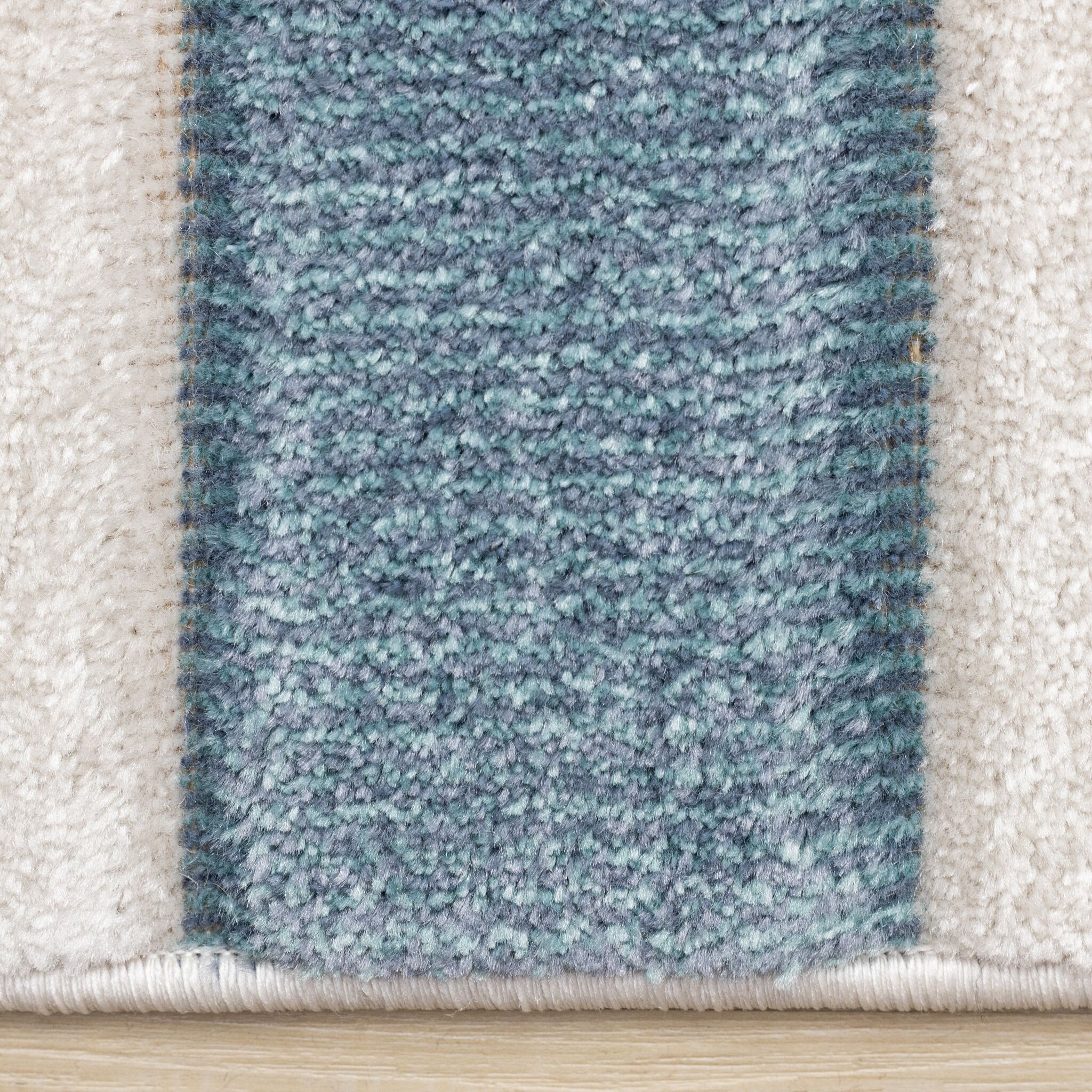 Ocean Blocks 7'10" x 10'6" Banded Rectangle Area Rug - Blue, White