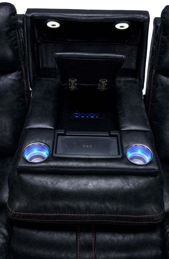 Franco Triple Power Reclining Sofa with Multimedia system - Eclipse