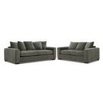 Frazer Sofa and Loveseat Set - Forest Green