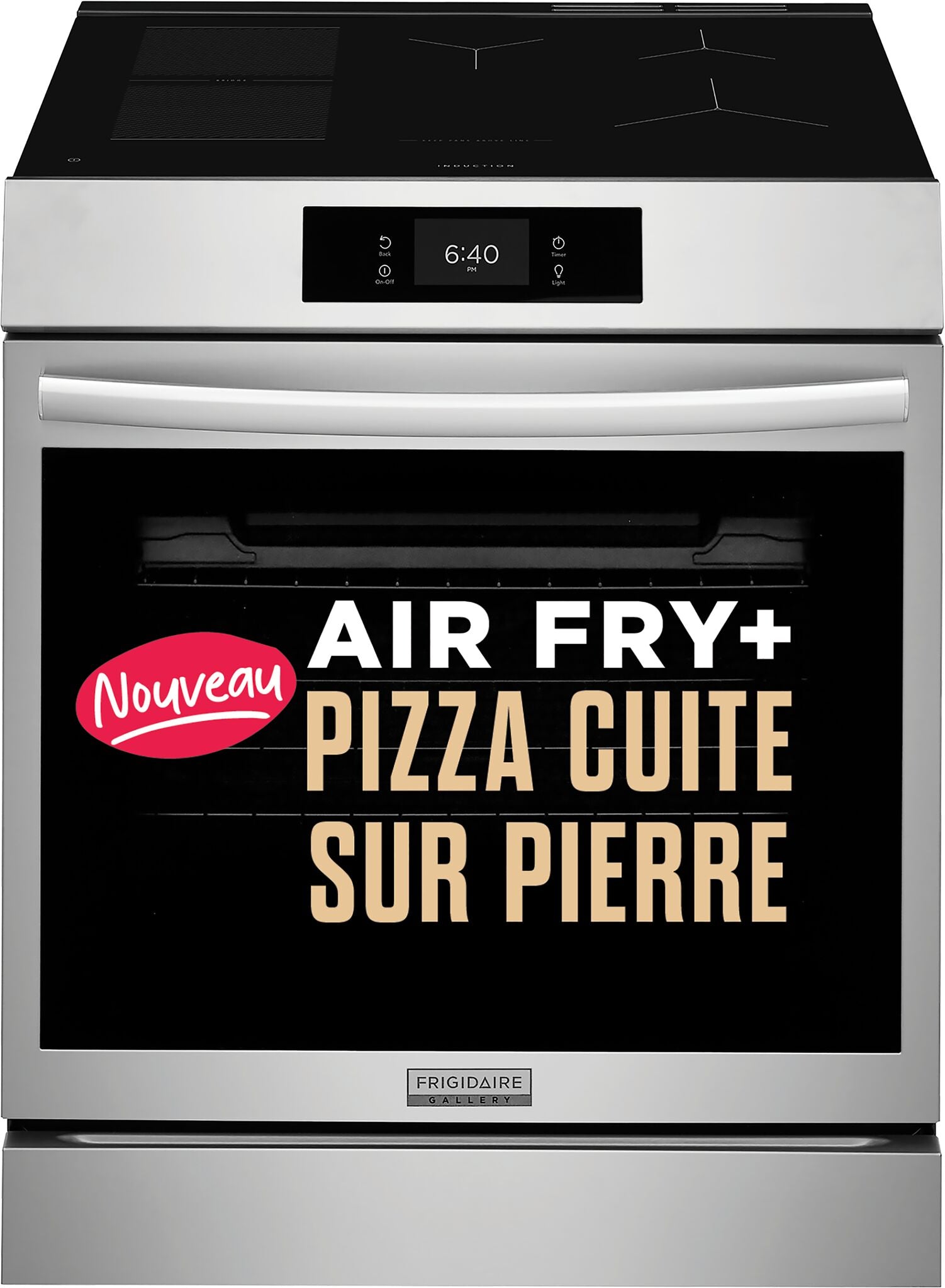 Frigidaire Gallery Cuisinière à induction 6,2 pi³ autonome avec pierre à pizza acier inoxydable GCFI307CBF--