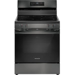 Frigidaire Black Stainless Steel Electric Freestanding Range with Air Fry (5.3 Cu. Ft.) - FCRE308CAD