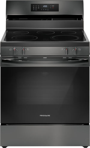 Frigidaire Cuisinière électrique autonome 5,3 pi³ avec friture à air acier inoxydable noir FCRE308CAD