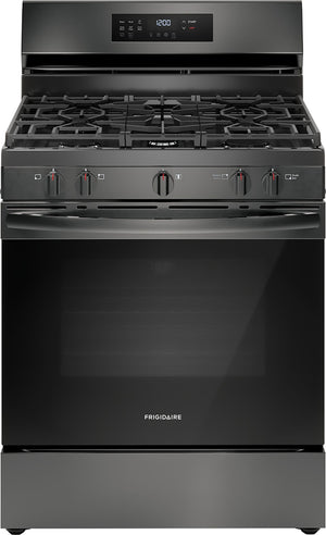 Frigidaire Cuisinière au gaz autonome 5,1 pi³ avec friture à air acier inoxydable noir FCRG3083AD
