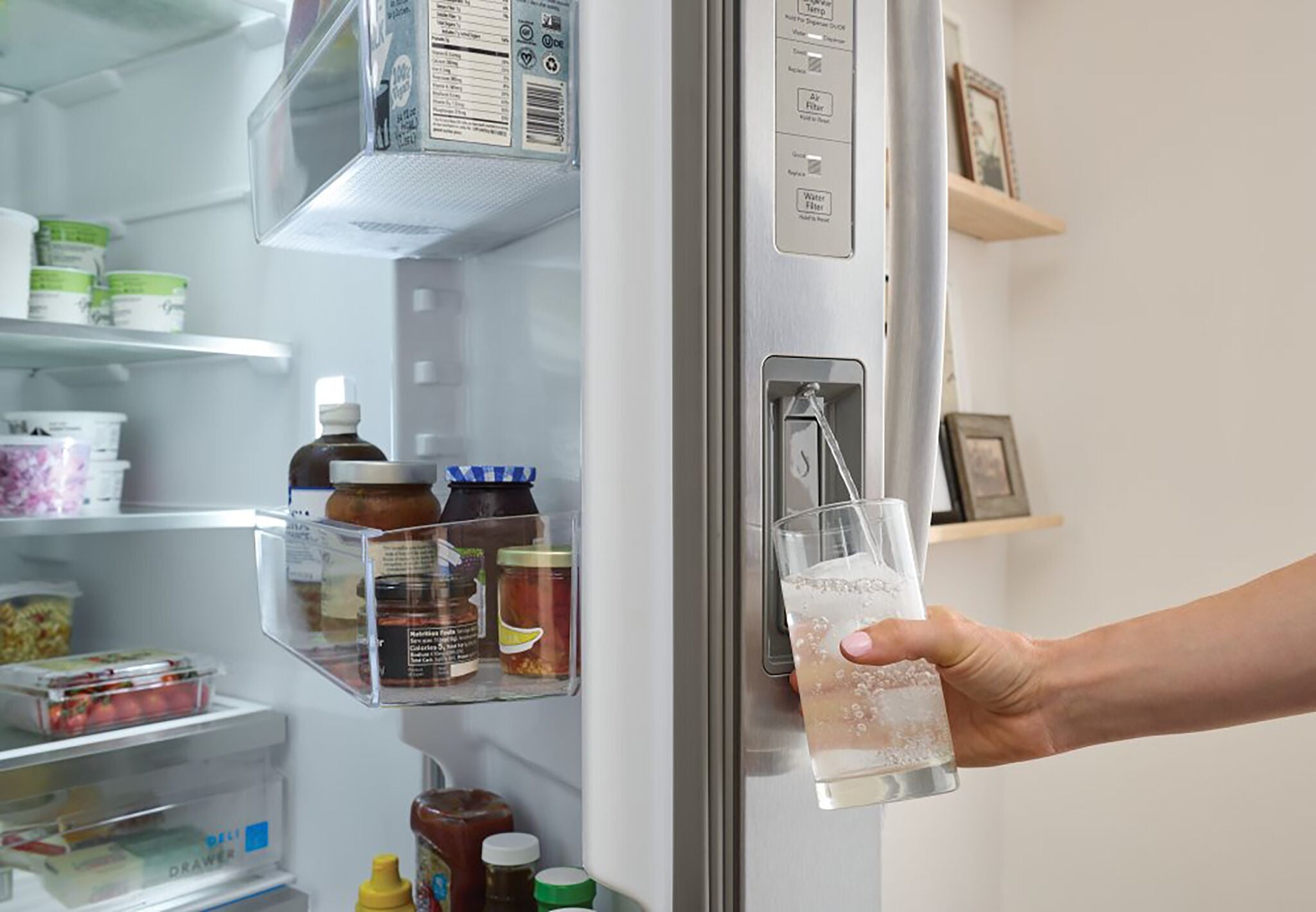 Frigidaire Gallery 36.25" 26 Cu. Ft. Smudge-Proof® Stainless Steel Side-by-Side Refrigerator - GRSN2620AF