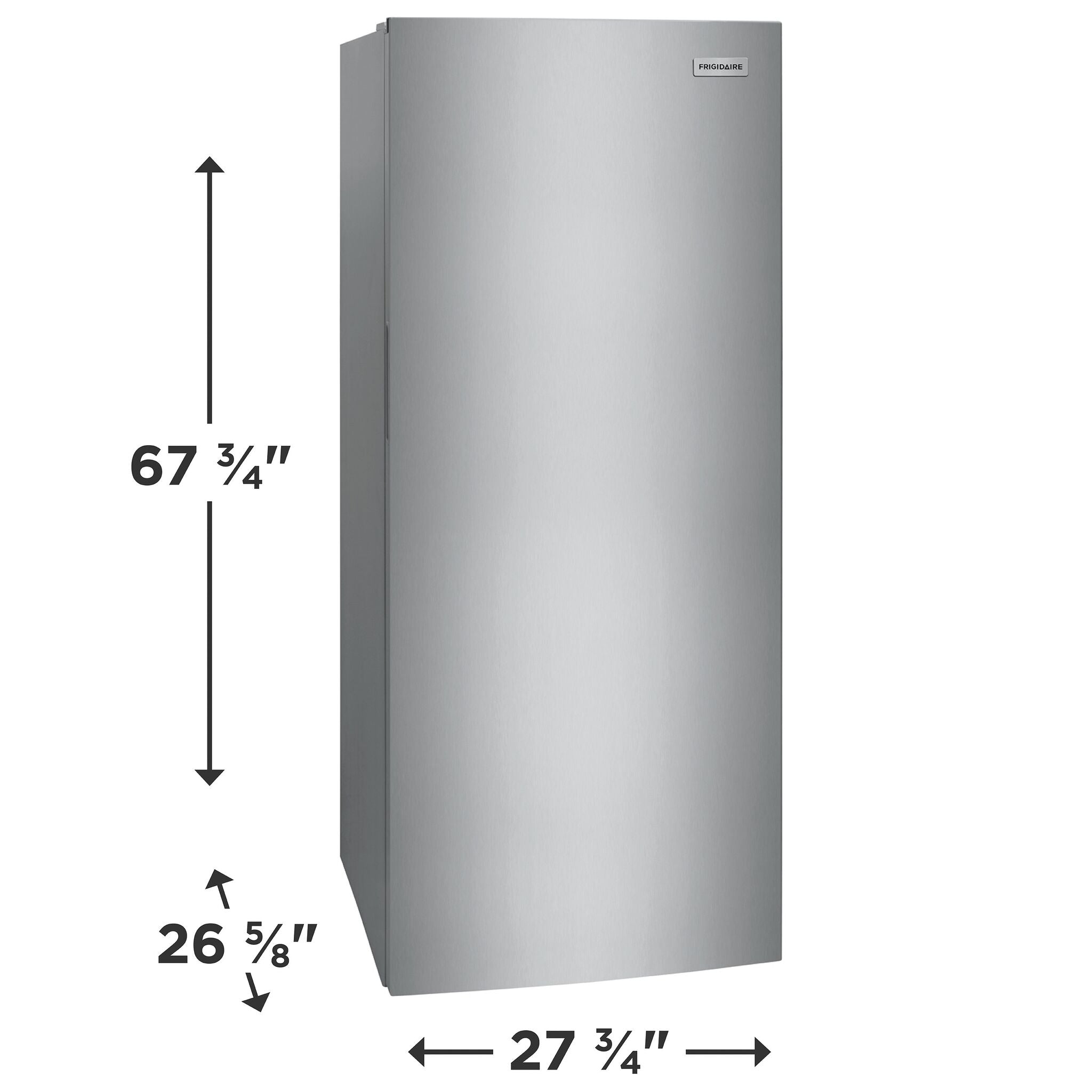 Frigidaire 27.75" 16 Cu. Ft. Stainless Steel Look Garage Ready Convertible Upright Freezer - FFUE1626AV
