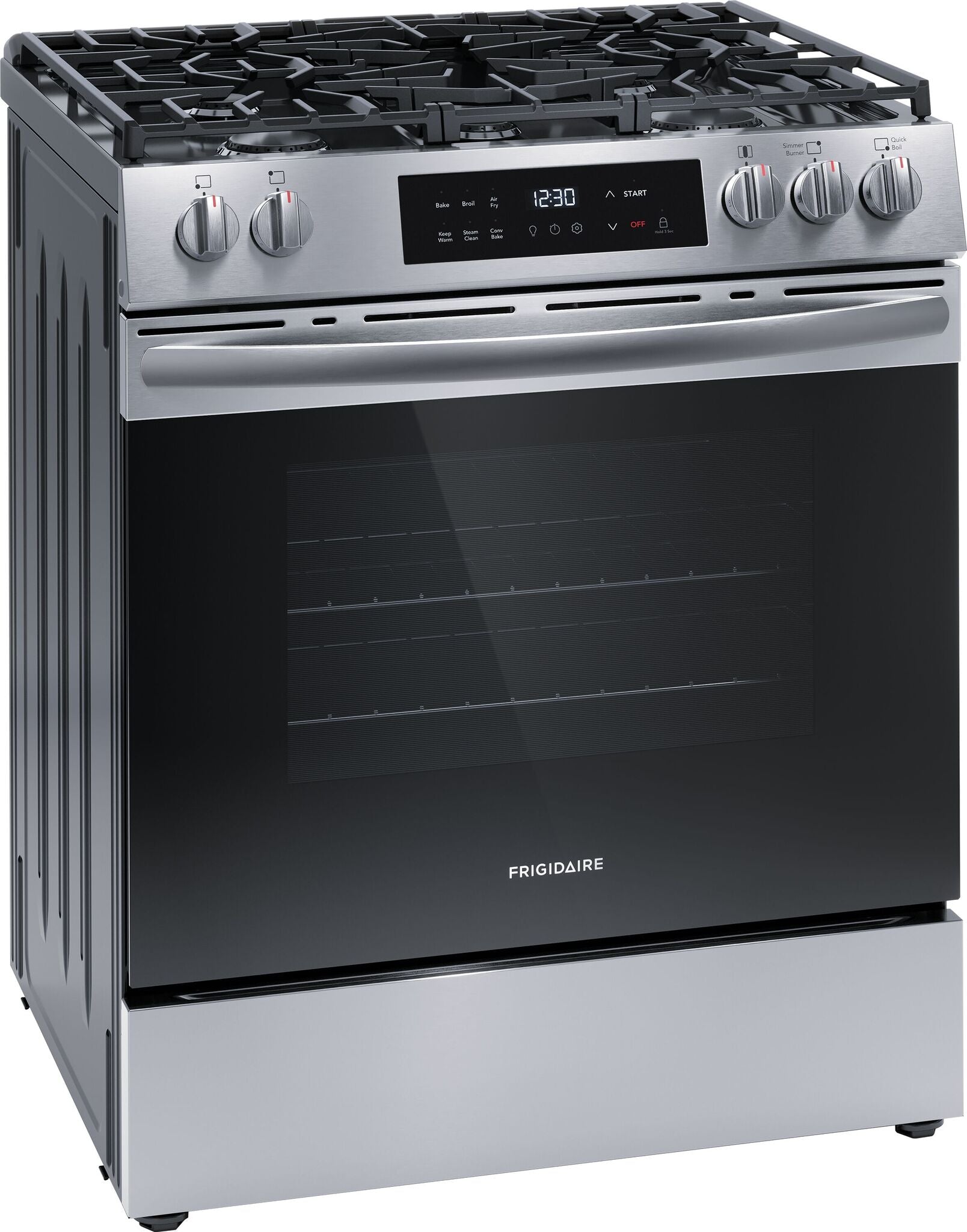 Frigidaire Stainless Steel 30" Front Control Gas Range with Air Fry - FCFG3082BS