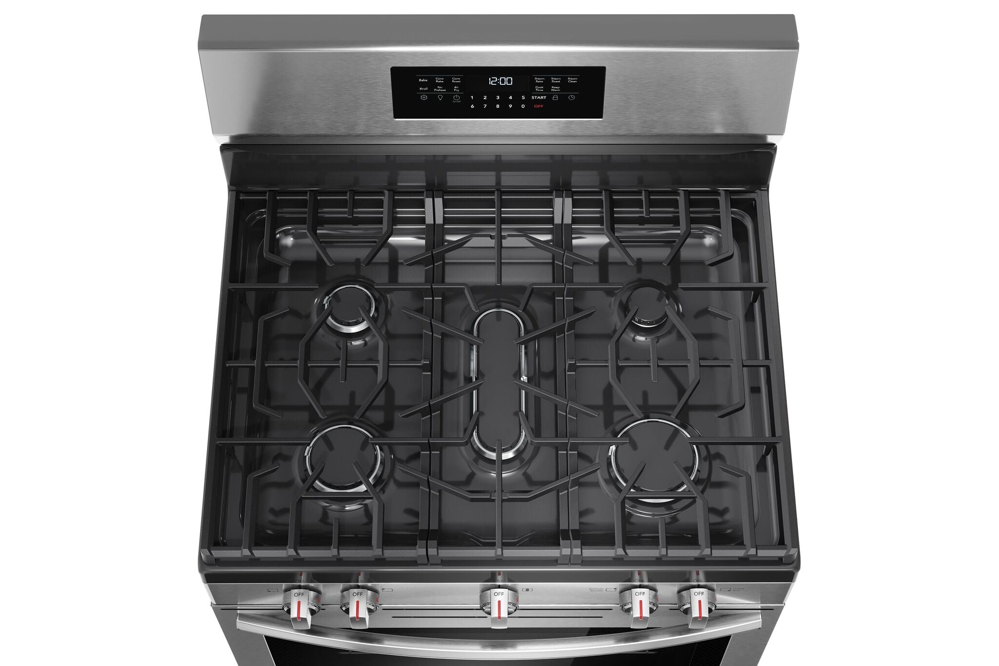 Frigidaire Gallery Smudge-Proof™ Stainless Steel 30" Rear Control Gas Range with Air Fry (5.1 Cu. Ft.) - GCRG3059BF