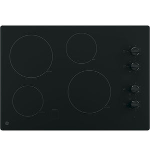 GE Surface de cuisson électrique avec boutons de commande 30 po noir JP3030DWBB