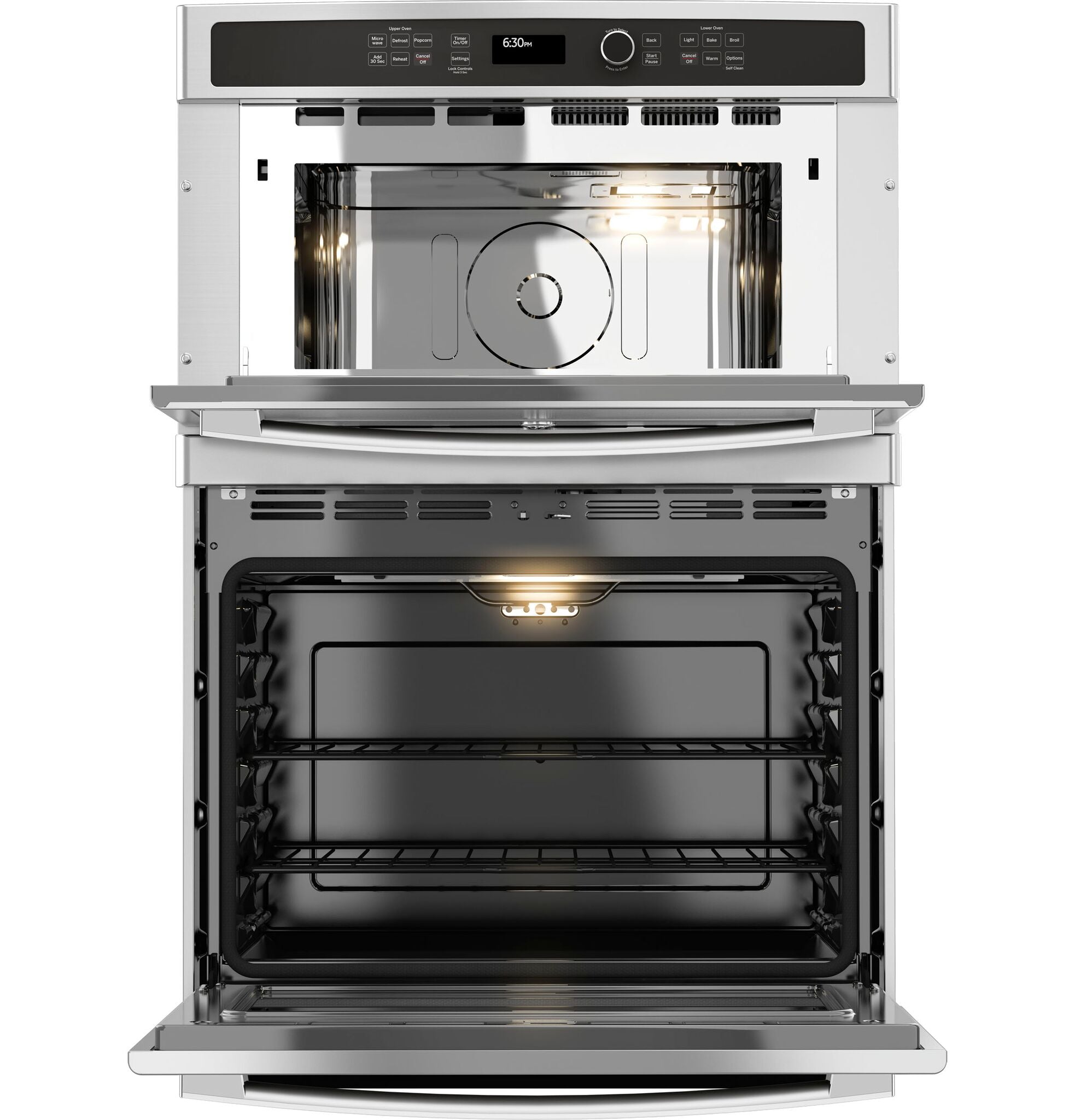 GE® Stainless Steel Combination Double Wall Oven (6.7 cu.ft.) - JT3800SHSS