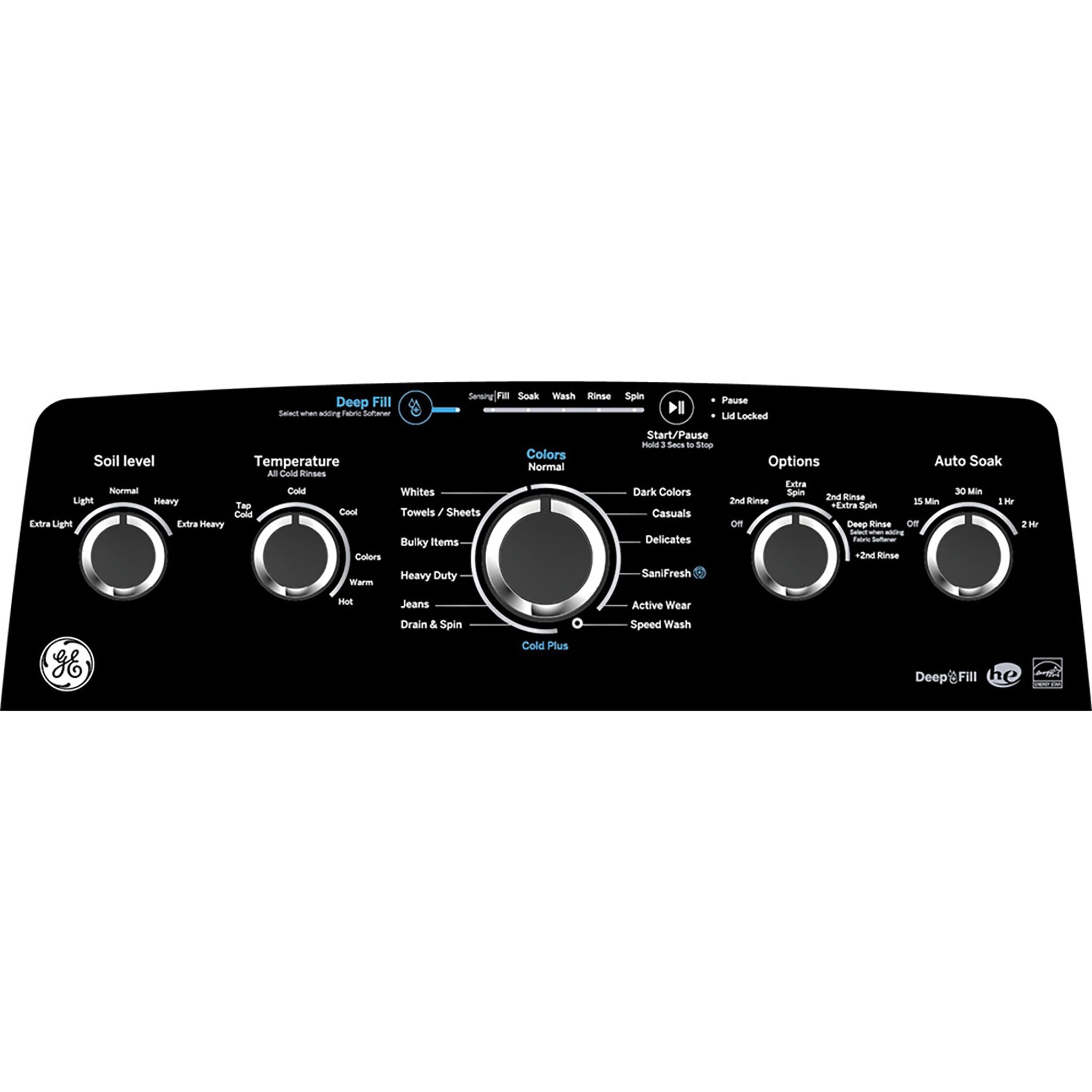 GE Diamond Grey Top Load Washer (4.9 Cu. Ft.) & Electric Dryer with SaniFresh Cycle (7.2 cu.ft.) - GTW491BMRDG/GTD49EBMRDG