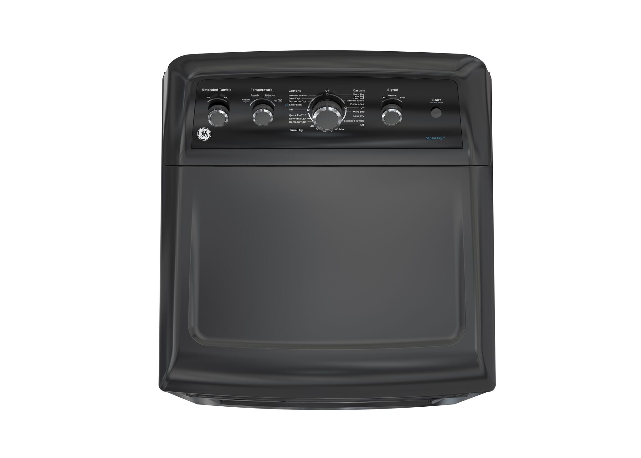 GE Diamond Grey Top Load Washer (4.9 Cu. Ft.) & Electric Dryer with SaniFresh Cycle (7.2 cu.ft.) - GTW491BMRDG/GTD49EBMRDG