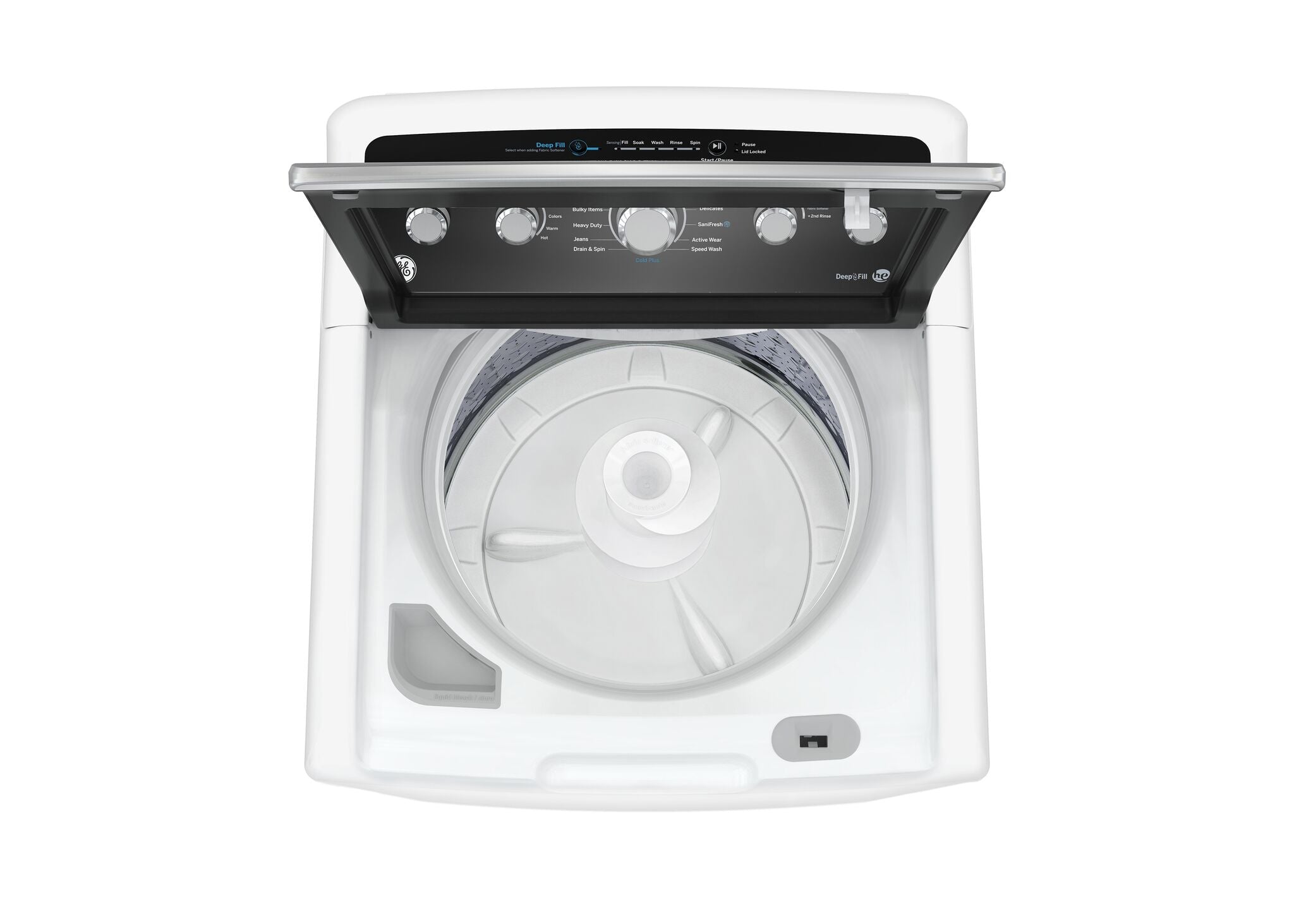 GE White Top Load Washer (4.9 Cu. Ft.) & Electric Dryer with SaniFresh Cycle (7.2 cu.ft.) - GTW491BMRWS/GTD49EBMRWS