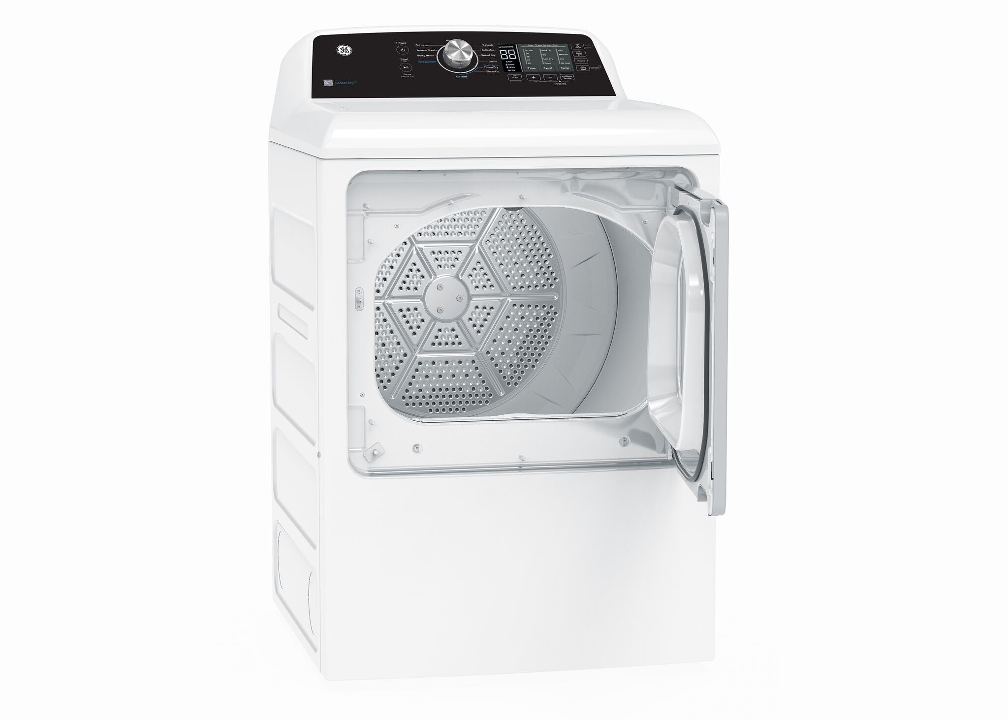 GE White Top Load Washer (5.3 Cu. Ft.) & Electric Dryer with SaniFresh (7.4 cu.ft.) - GTW681BMRWS/GTD68EBMRWS