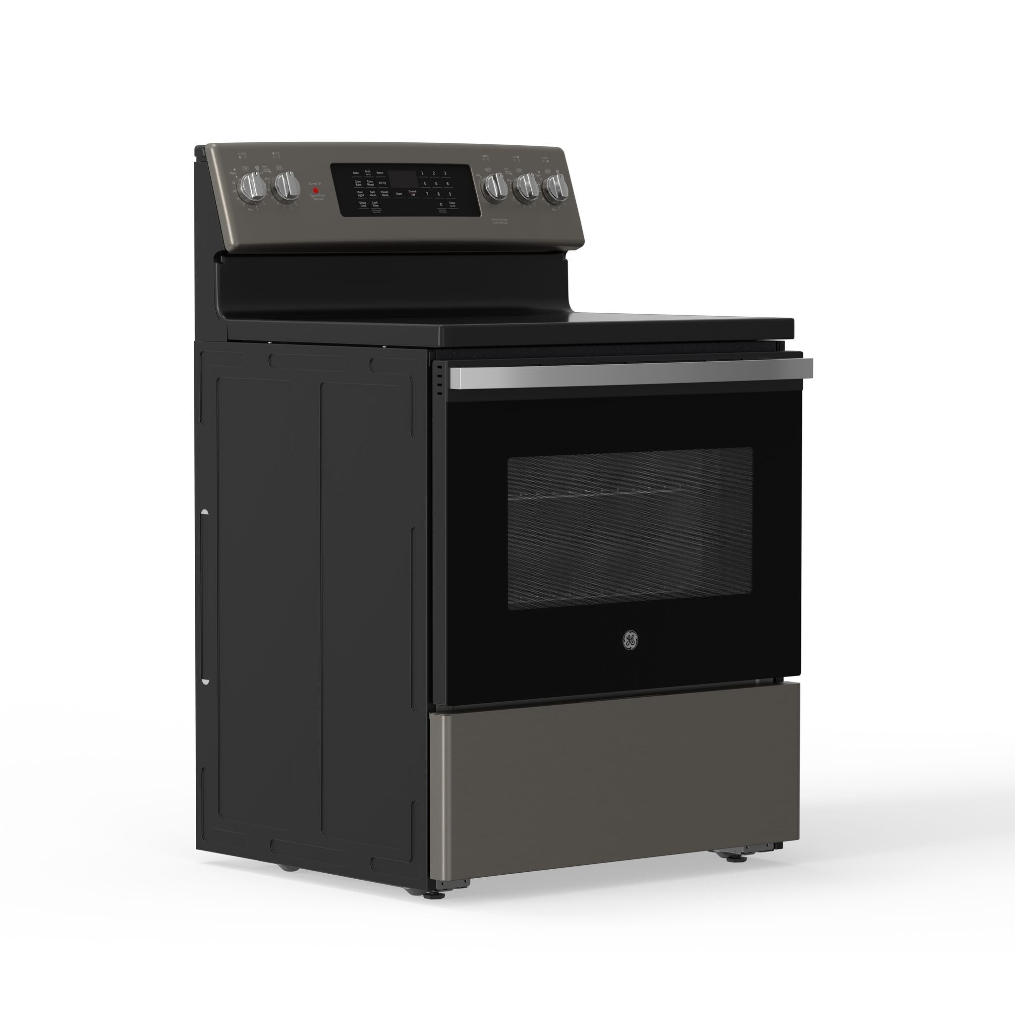 GE Slate Freestanding Electric Convection Range with No-Preheat Air Fry (5.0 Cu. Ft.) - JCB840ETES