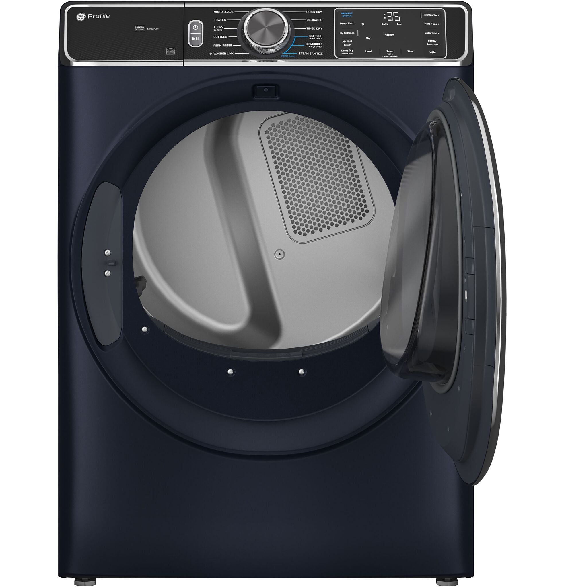 GE Profile™ Blue Sapphire Smart Steam Front Load Electric Dryer with Sanitize Cycle ( 7.8 cu. ft.) - PFD87ESPVRS