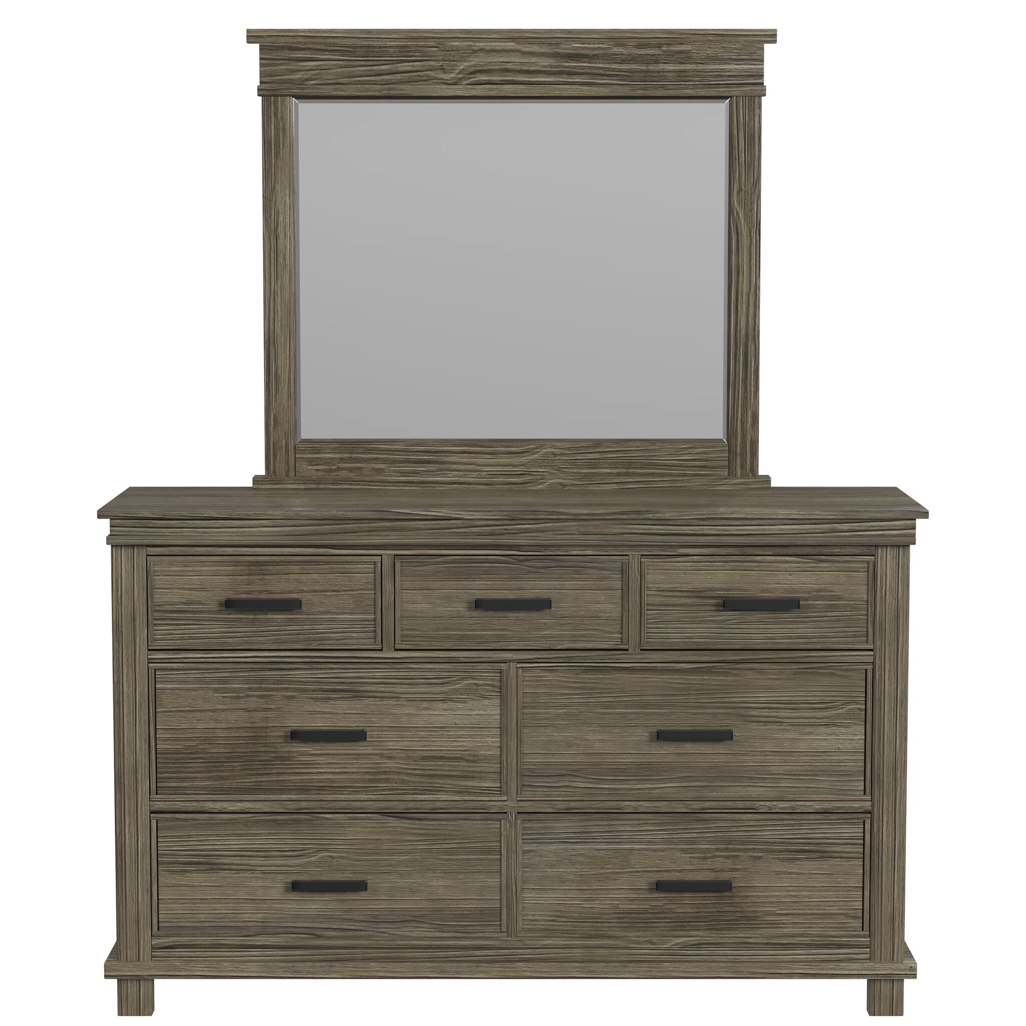 Glacier Point 7-Drawer Dresser- Greystone