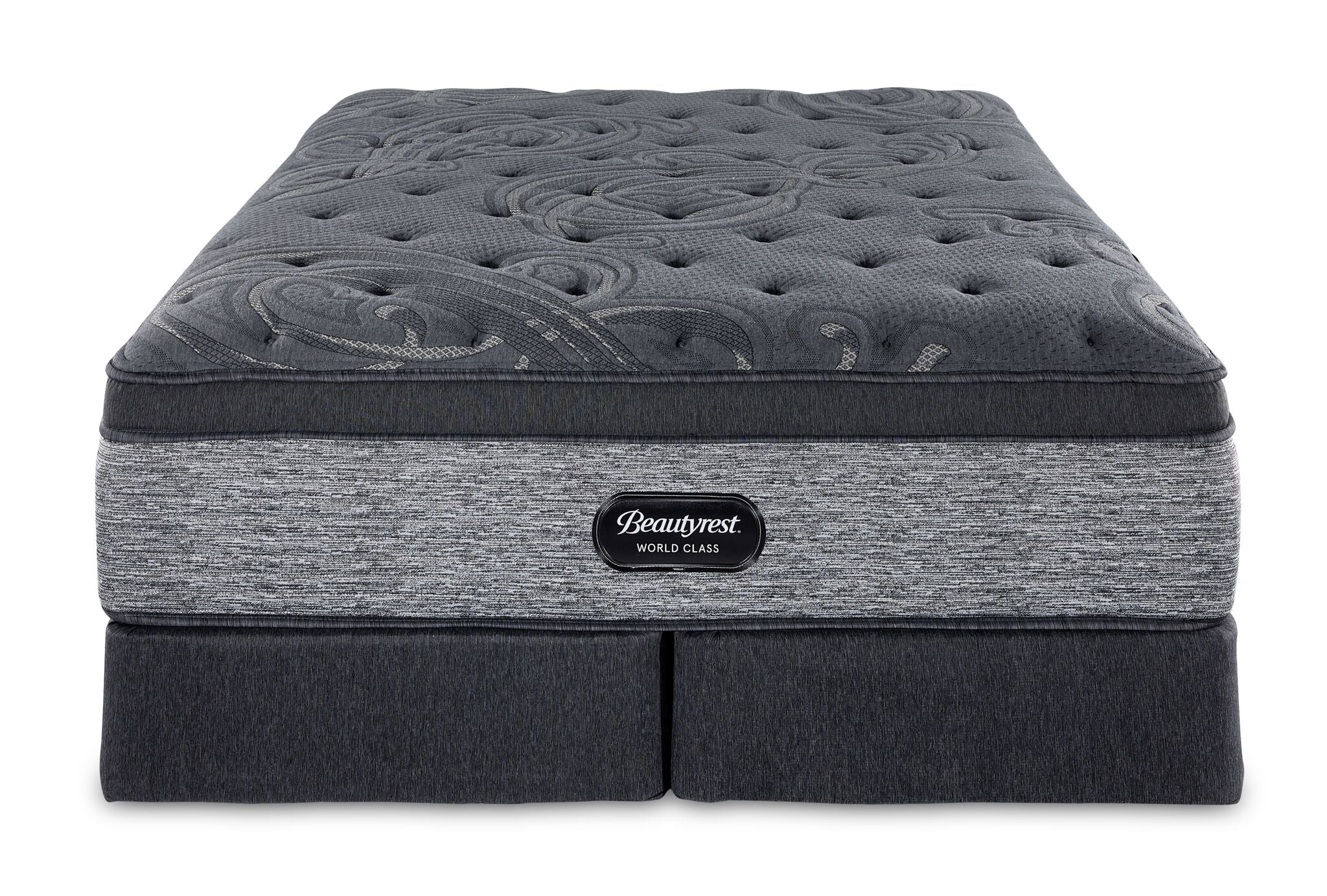 Beautyrest World Class Grandeur 2.0 Plush Queen Mattress and Split Boxspring Set