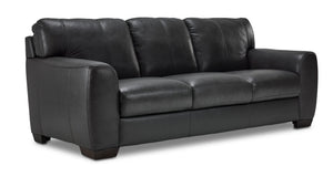 Halden Sofa en cuir – gris carbone