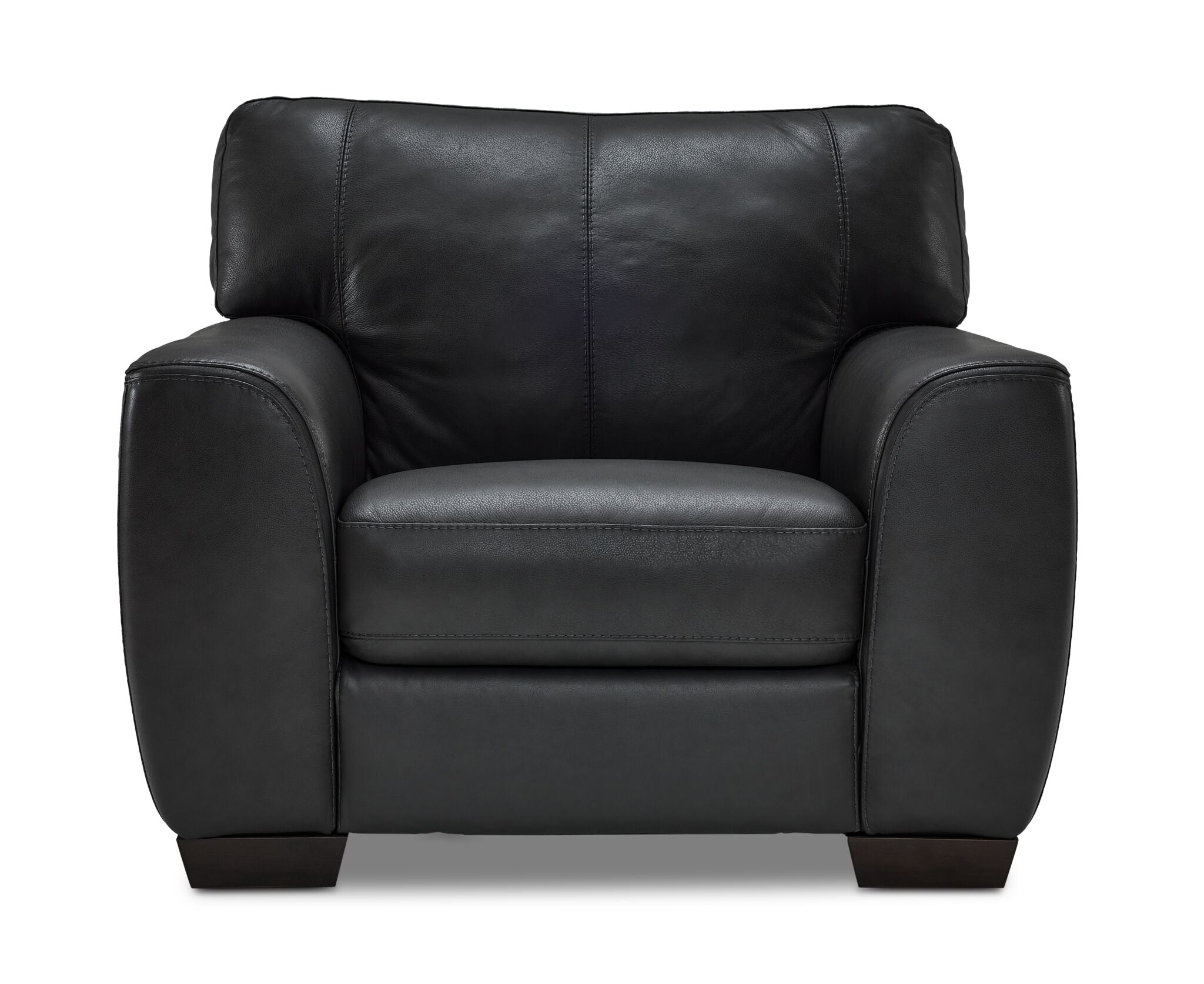 Halden Leather Chair - Carbon Grey