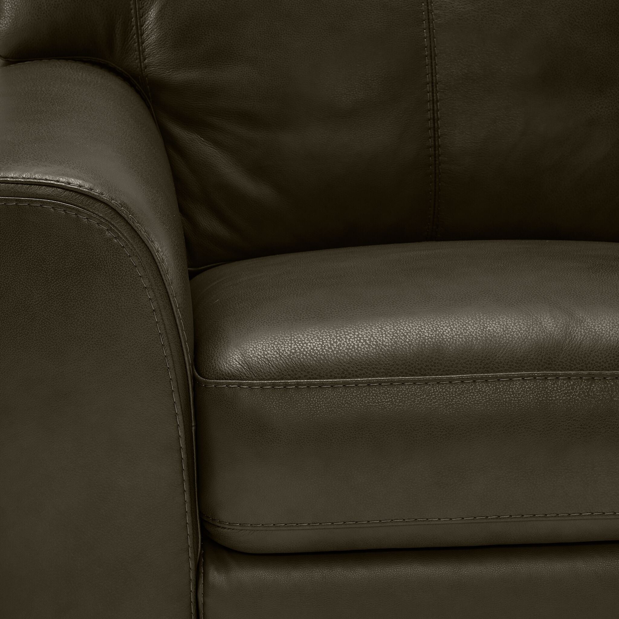 Halden Leather Sofa - Forest Green