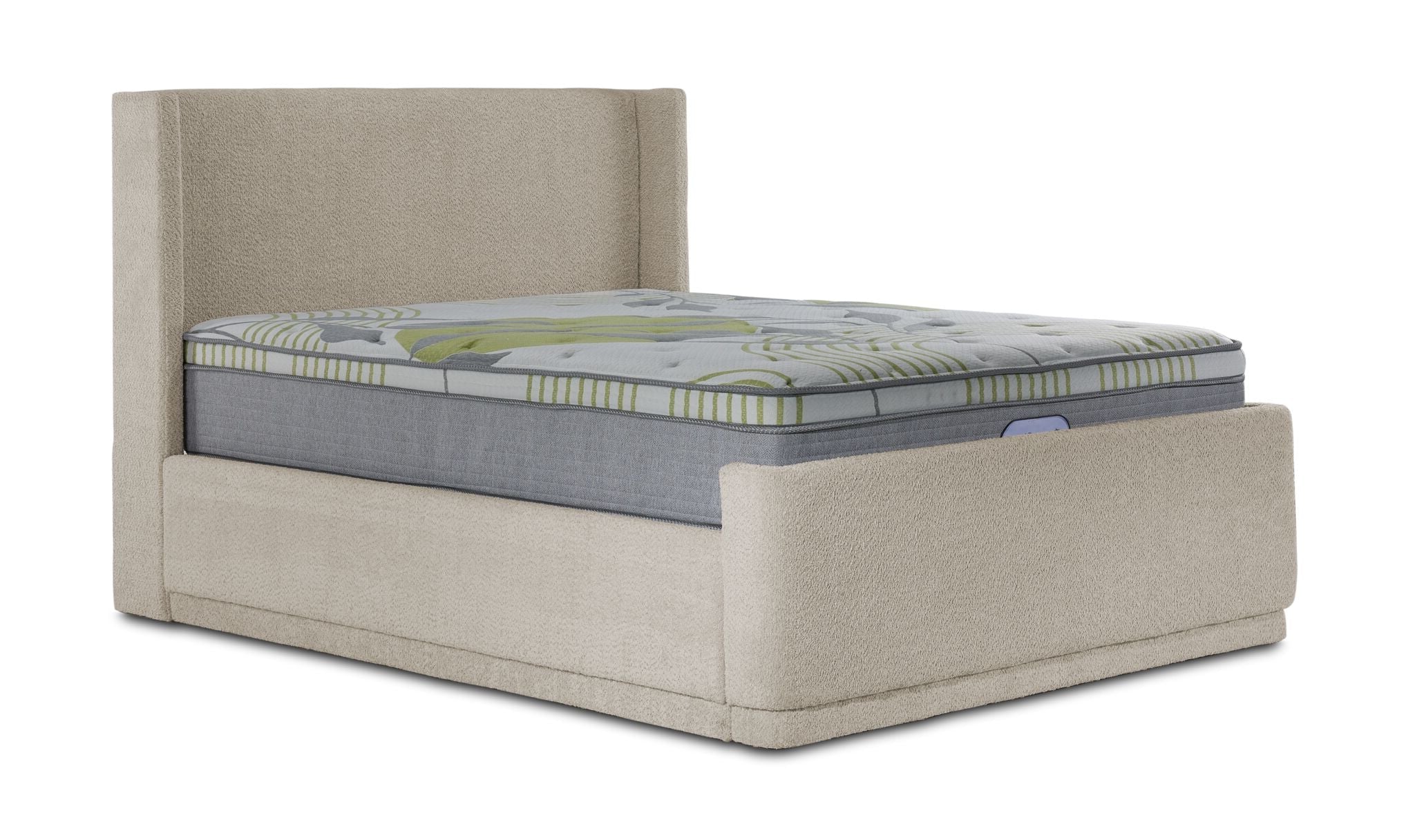 In Full Bloom - Hallie 3-Piece King Upholstered Bed - Beige