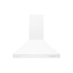 Hauslane Matte White 30" Chimney Range Hood - WM-530WHT-30B