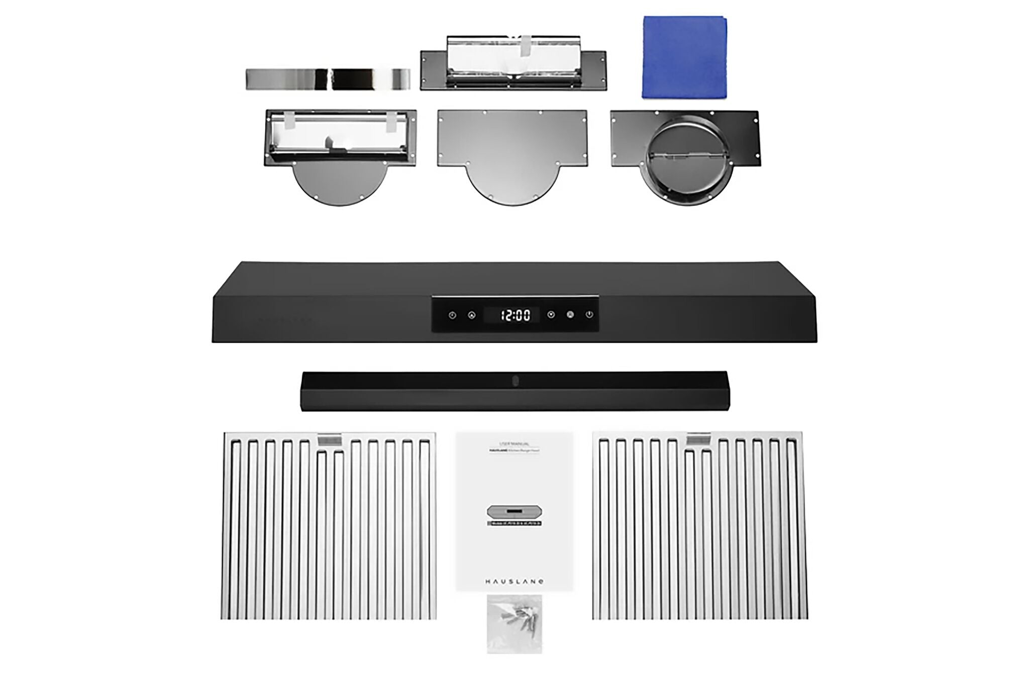 Hauslane Matte Black 30" 860 CFM Under Cabinet Range Hood - UC-PS18BLK-30