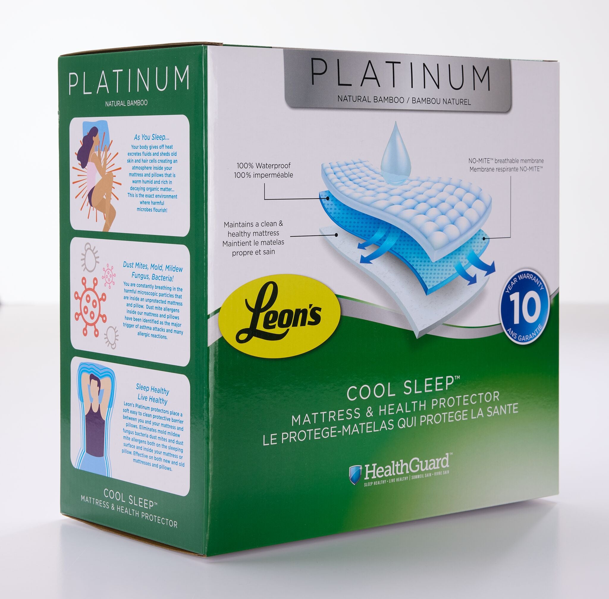 Platinum Twin Mattress Health Guard & Pillow Protectors - Bamboo