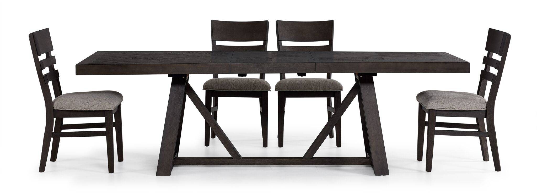 Hearst 5-Piece Extendable Trestle Dining Set - Dark Oak
