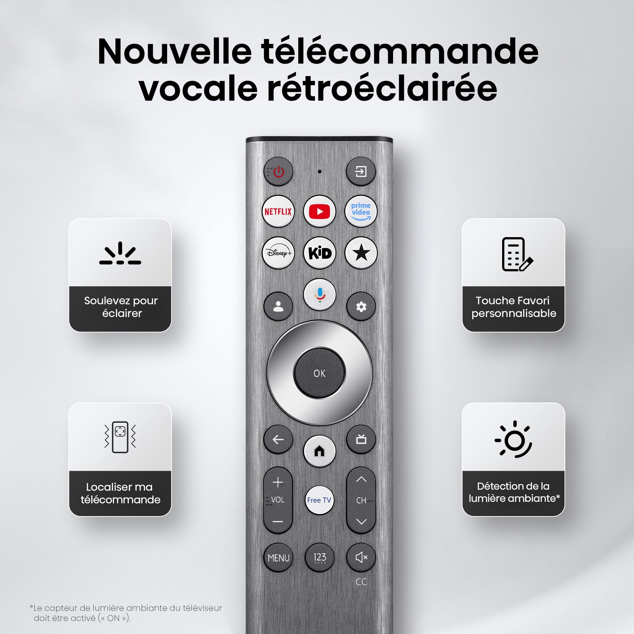 Hisense Téléviseur intelligent 55po QLED MiniDEL IA UHD 4K 165Hz avec GoogleTV – 55U7SG--