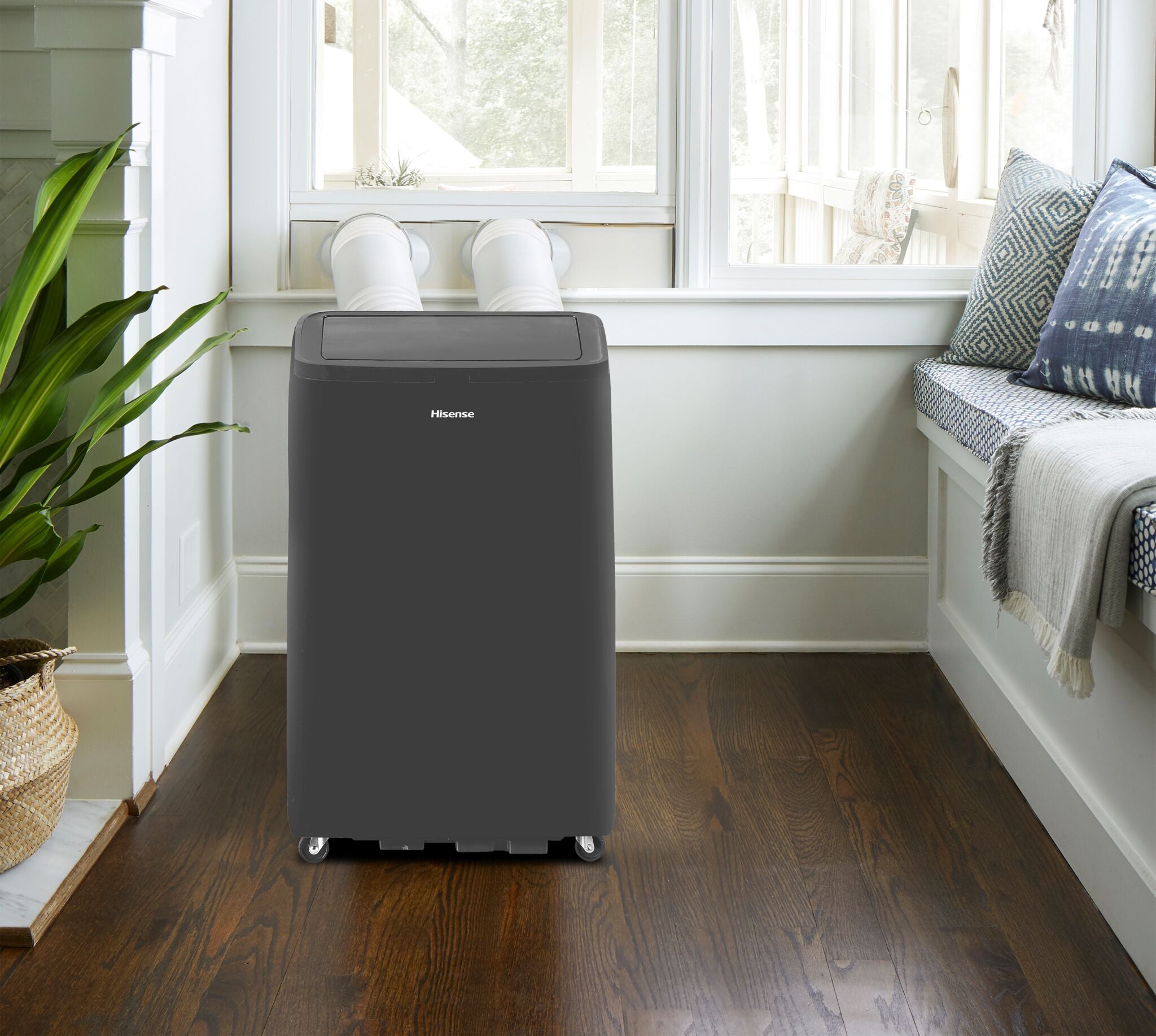 Hisense Black 10,000 BTU (SACC) Smart Dual Hose Portable Air Conditioner with Heat Pump - AP1022HW1GD