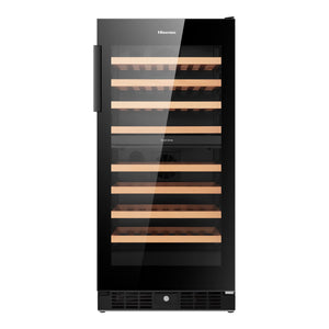 Hisense Refroidisseur à vin intelligent 8,5 pi³ 76 bouteilles double zone noir HWD076N3ASD