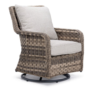 Isla Fauteuil pivotant de jardin – gris, beige