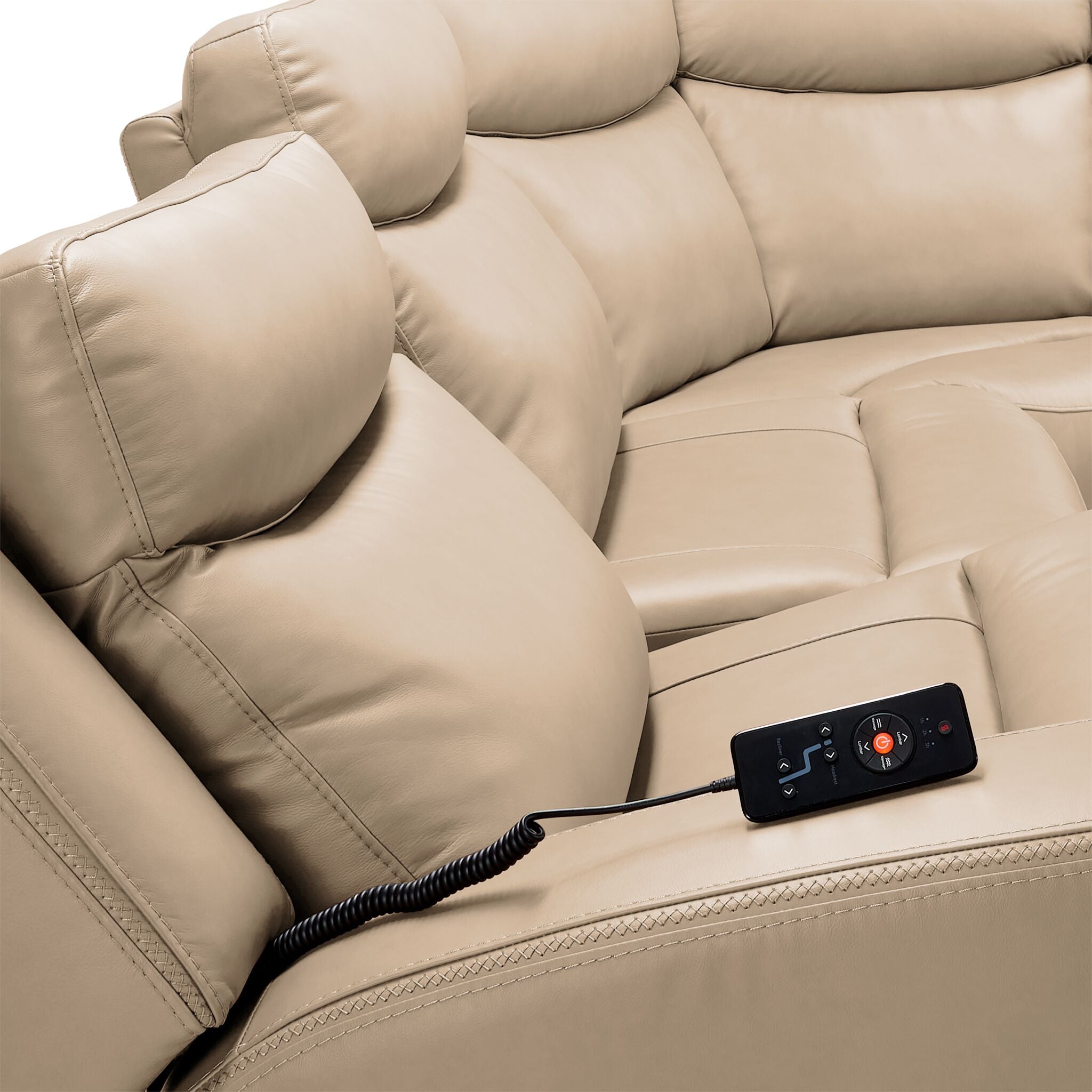 Jackson Leather 6-Piece Power Reclining Sectional with Heat and Massage - Pristine