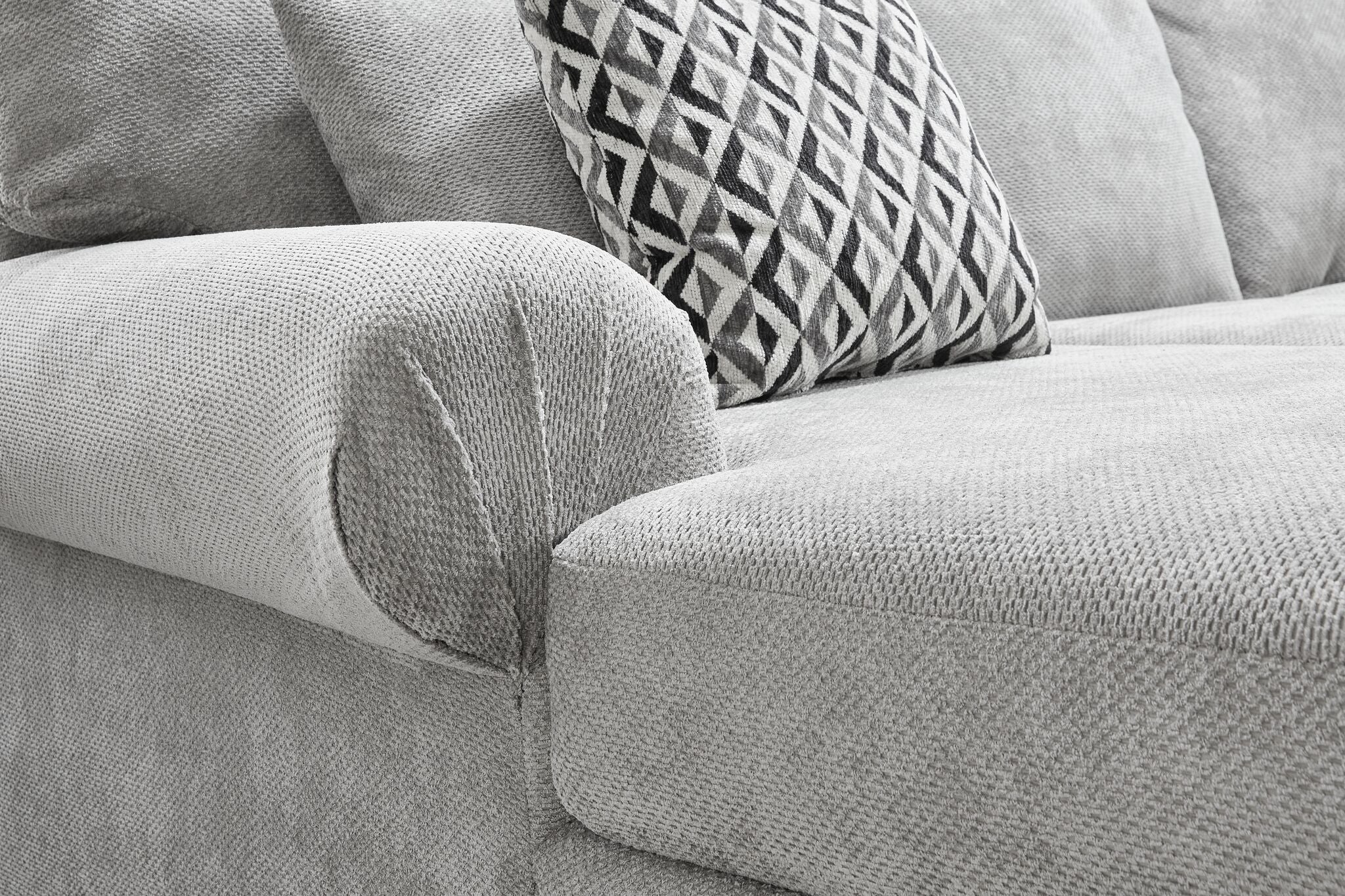 Jupiter 4-Piece Sectional with Left-Facing Chaise - Ash Grey