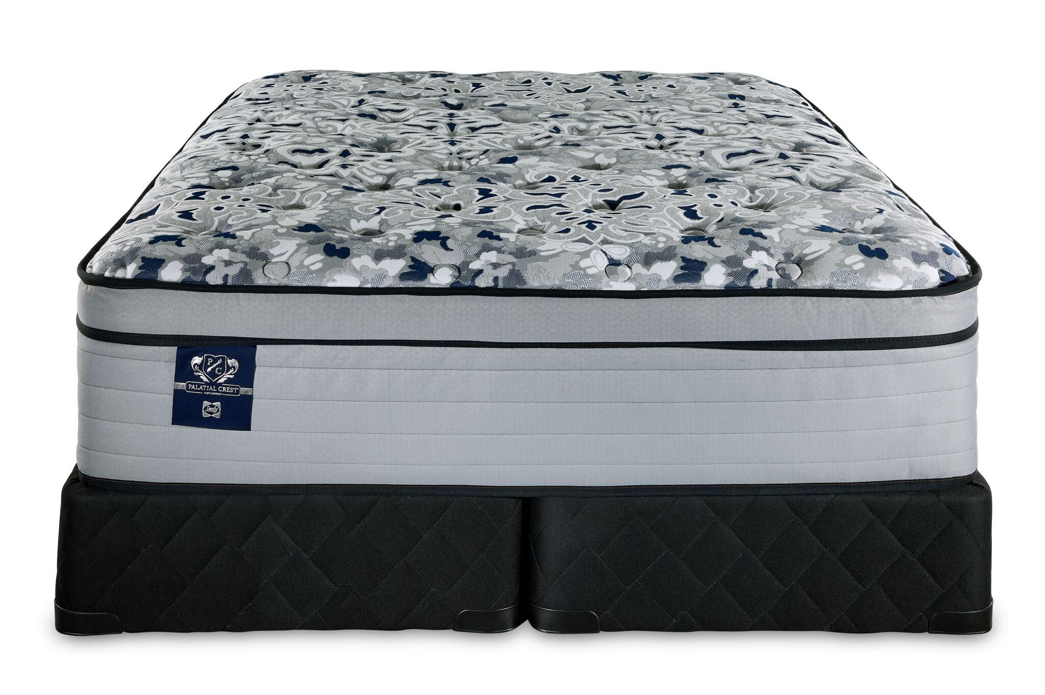 Sealy Posturepedic® Palatial Crest® Tenley II Medium Eurotop Queen Mattress and Split Boxspring Set