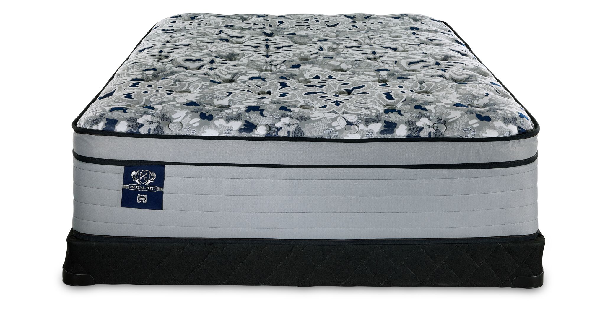 Sealy Posturepedic® Palatial Crest® Kamden II Firm Eurotop Full Mattress and Low Profile Boxspring Set