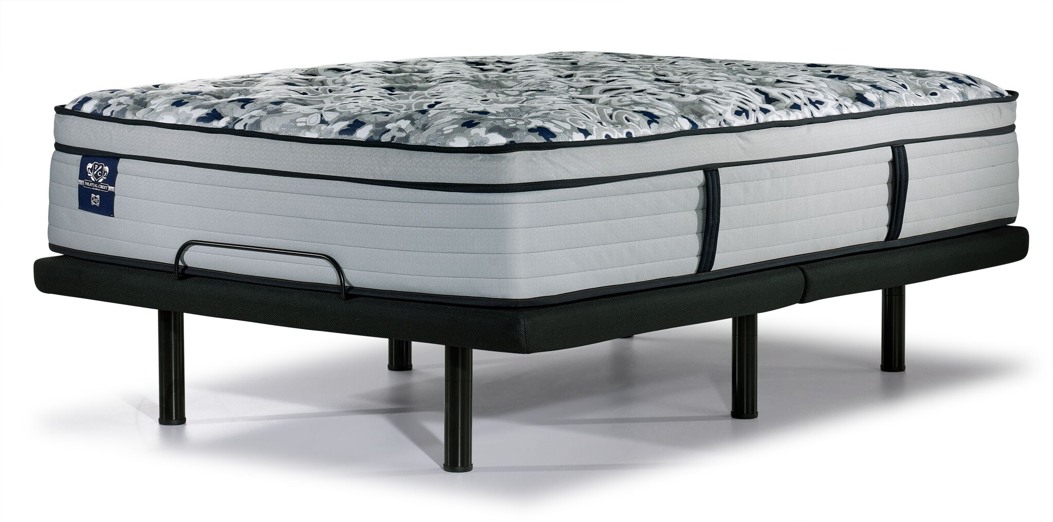 Sealy Posturepedic® Palatial Crest® Kamden II Firm Eurotop TwinXL Mattress and L2 Motion Pro Adjustable Base